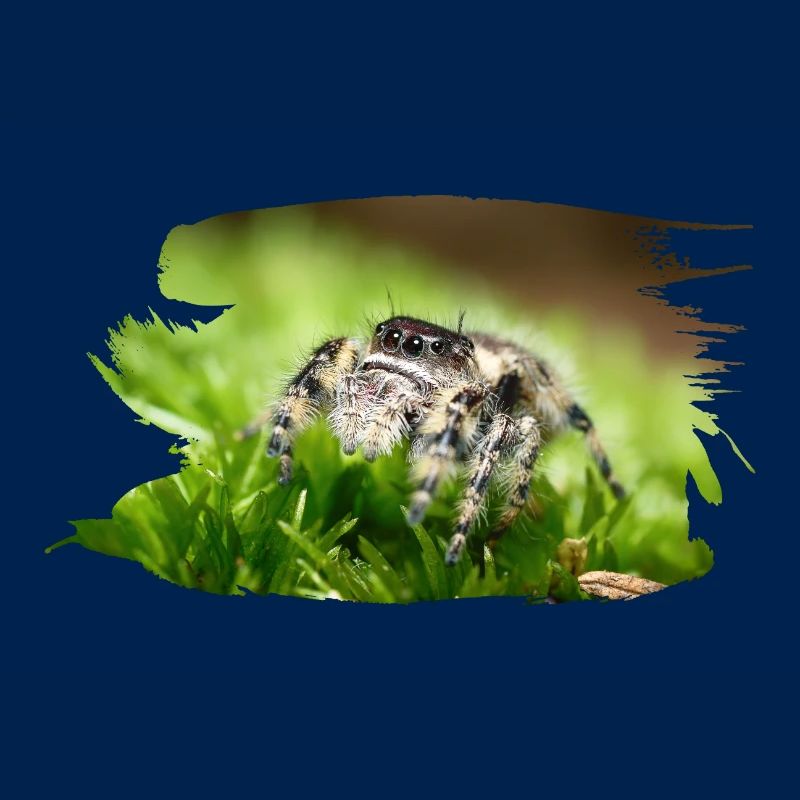 Phidippus bidentatus jumping spider spring spinne