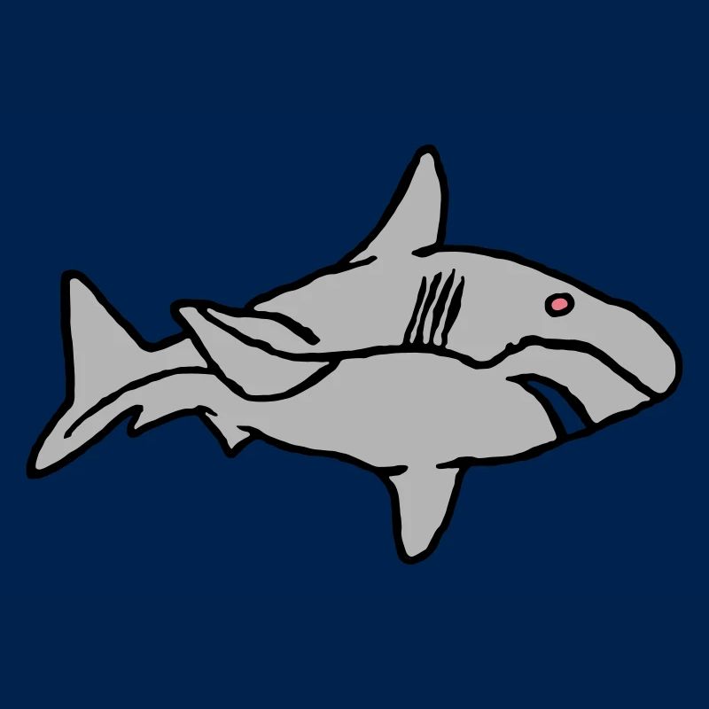 Poisson Requin Prédateur Eau Graffiti Océan