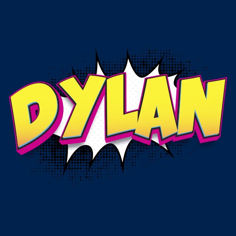 Dylan Benutzerdefinierter Name Comic-Stil Pop-Art, Dylan