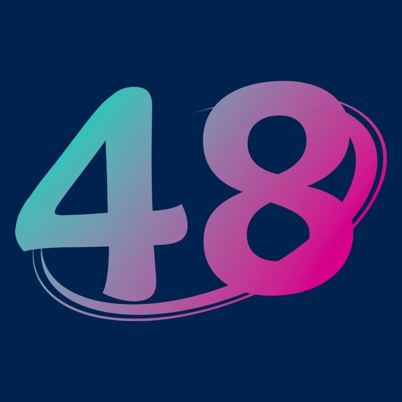 Numéro 48 multicolore