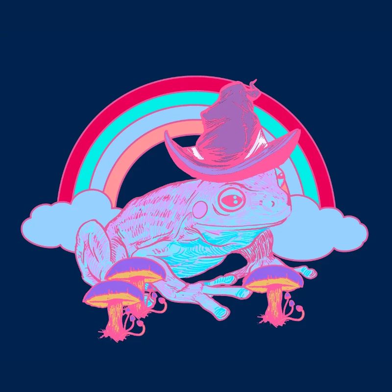 Magic Rainbow Toad Frog Wizard Frogs