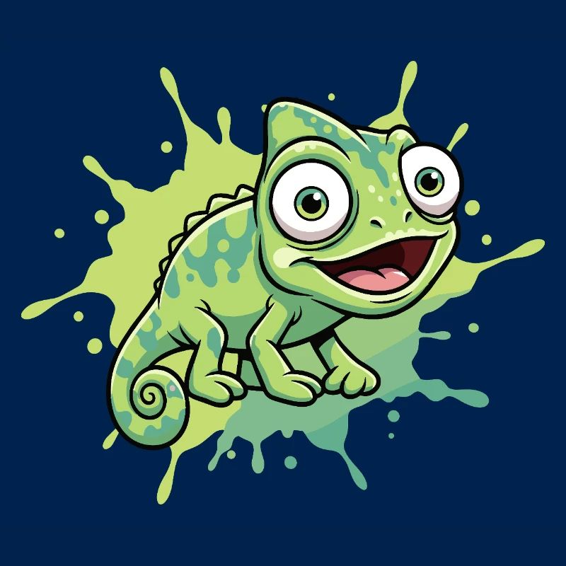 Joyeuse éclaboussure caméléon