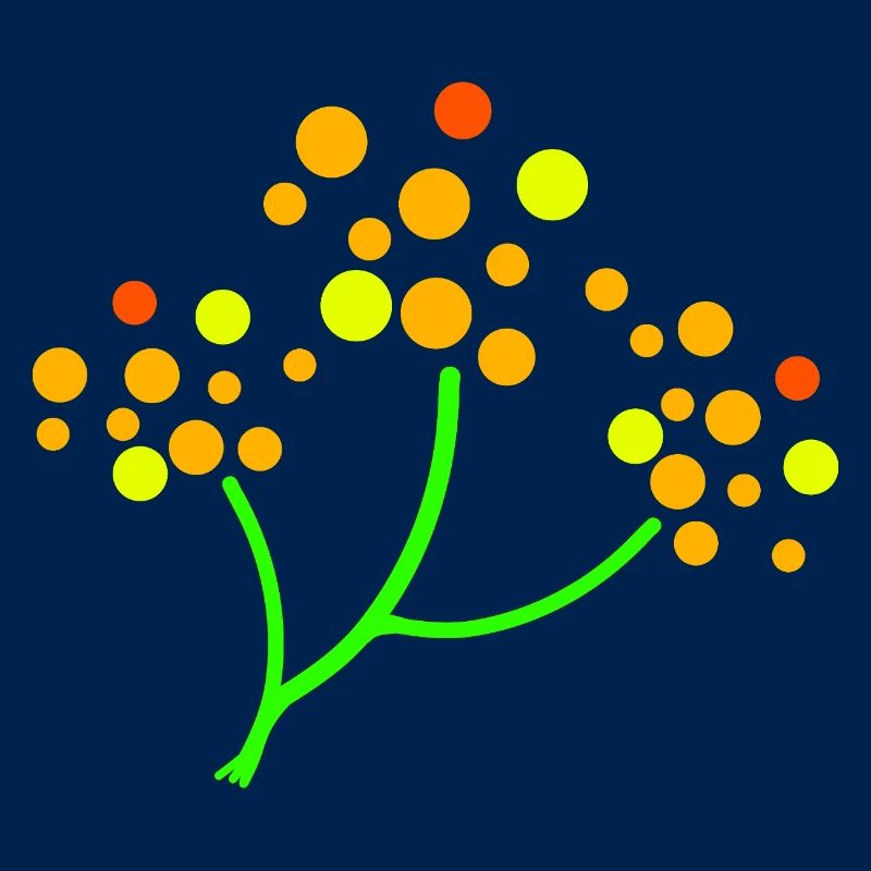 Explosion d’arbre parsemé de néons