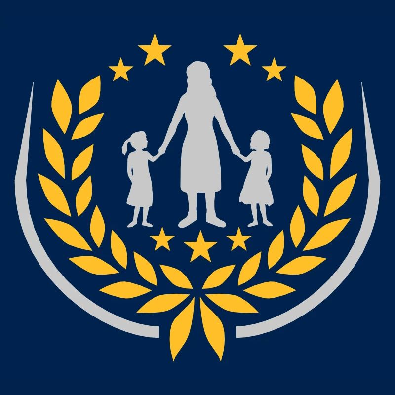 2 Töchter Mutter Lorbeerkranz