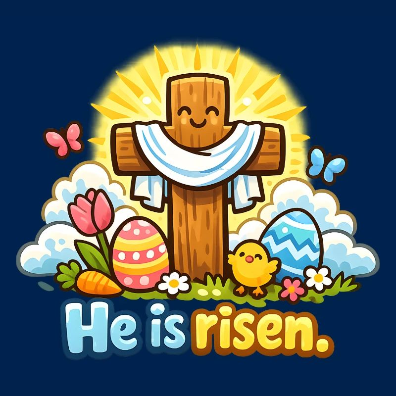 Kawaii Crucifix He is Risen Easter Jesus