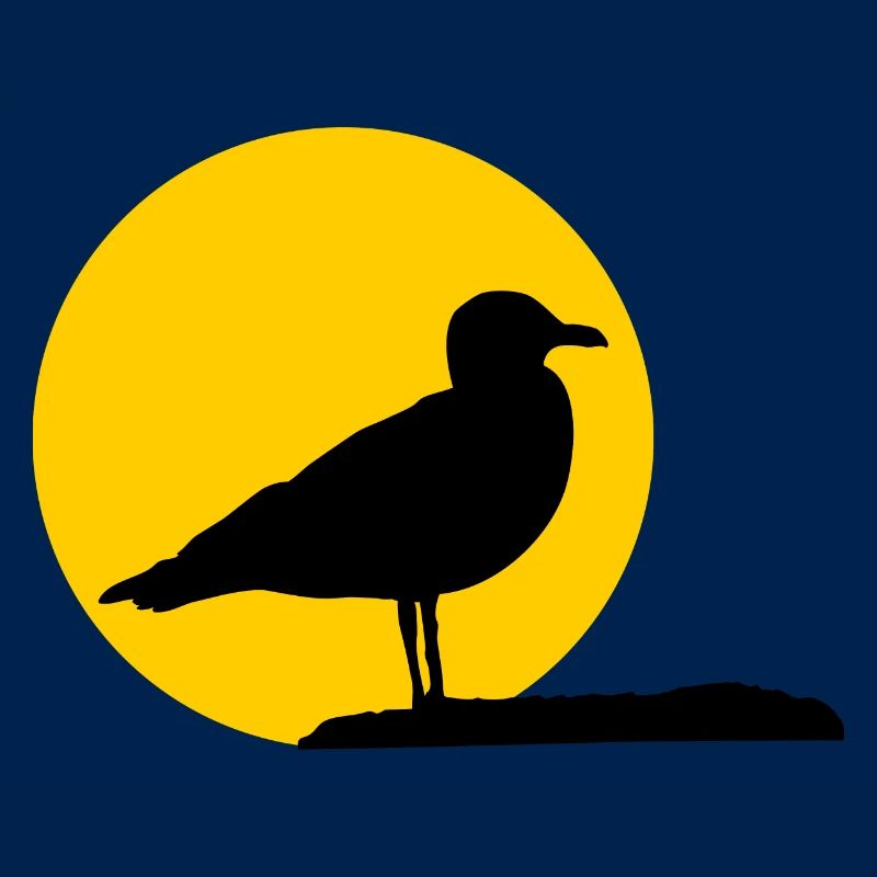Möwe vor Sonne