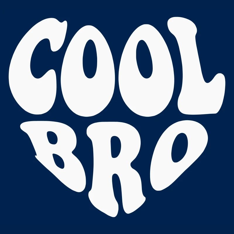 Cool Bro Small Heart Logo – Anpassbare Farbe