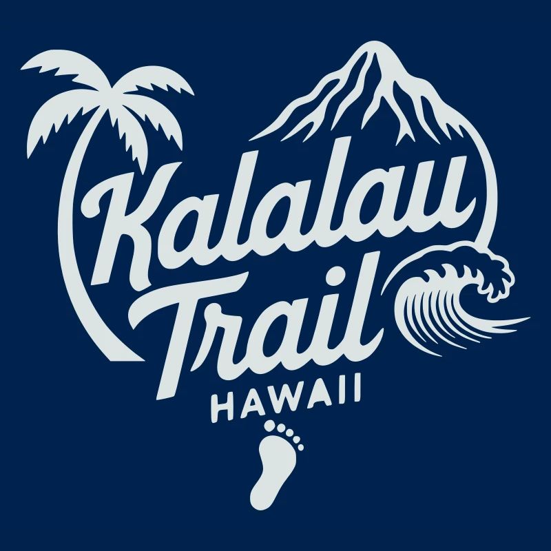 Motif du sentier Kalalau Hawaii - Couleur de design variable