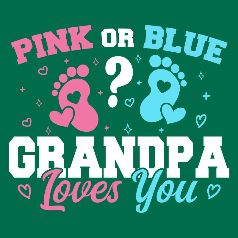 Rosa oder blauer Opa liebt dich - Opa