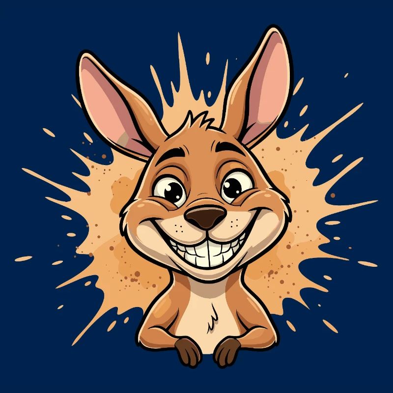 Fröhliches Känguru Splash
