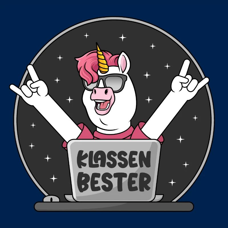 Bester in der Klasse Schule Einhorn Klassenbester