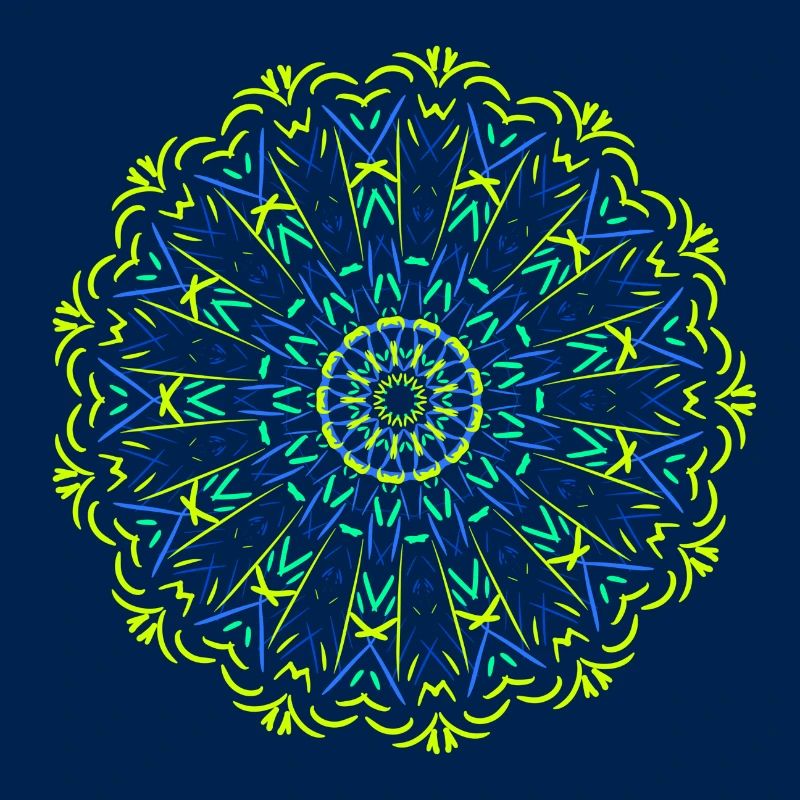 Luminous Mandala Neon Design