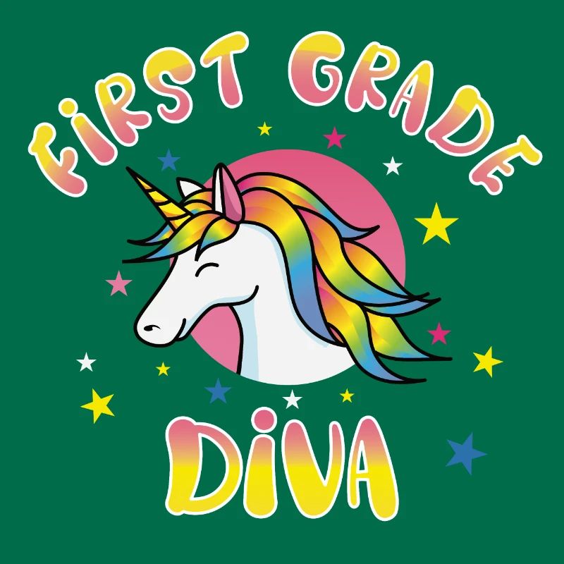First Grade Diva Einhorn Einschulung Geschenk