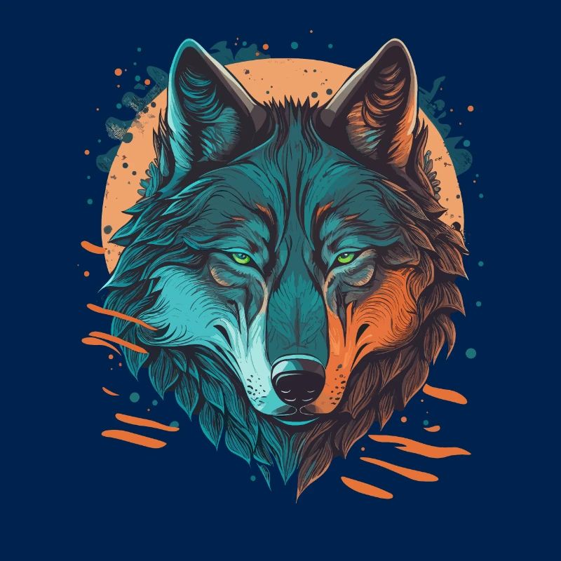 Erstaunliches Design eines Wolfes