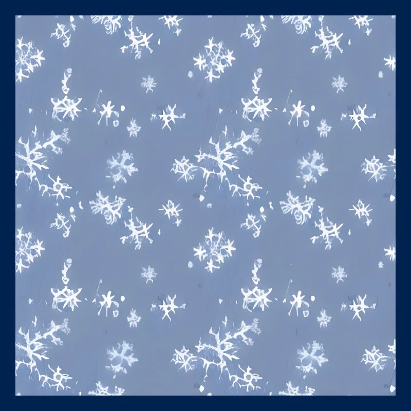 Snow pattern on a blue background