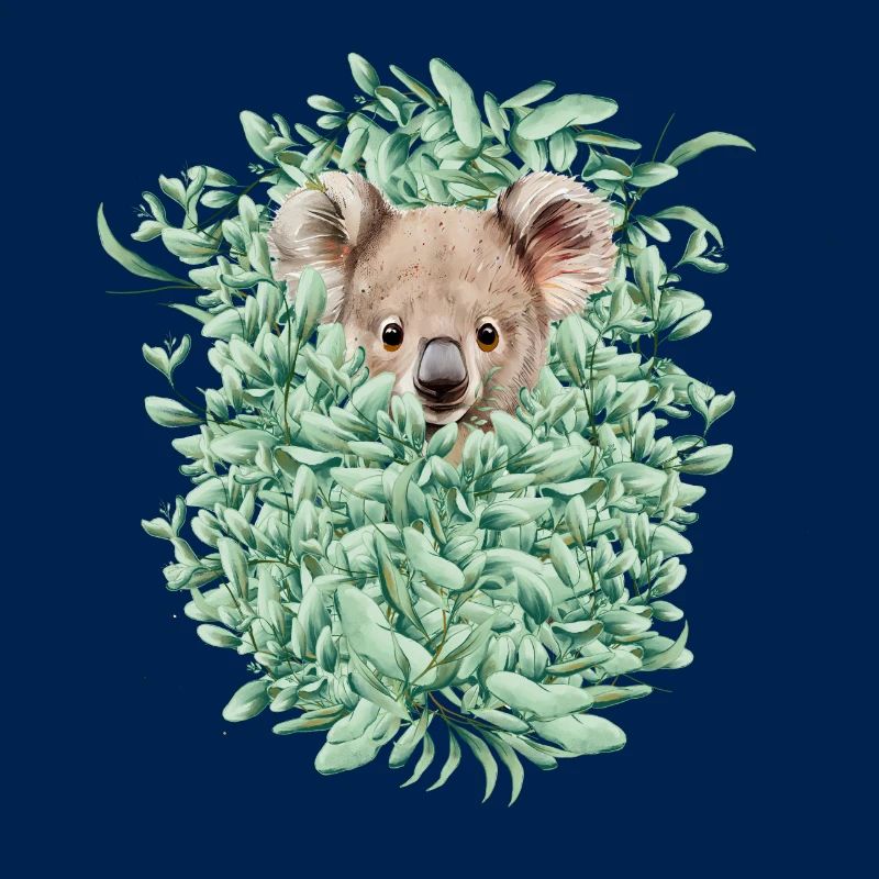 Koala Bear in eucalyptus forest