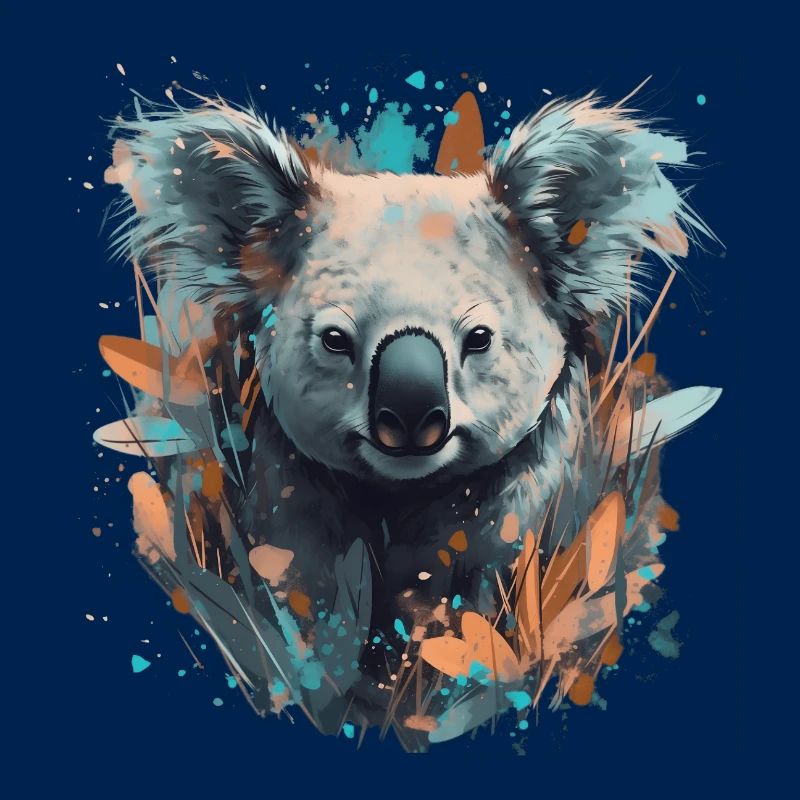 Koala Ours dans les eucalyptus