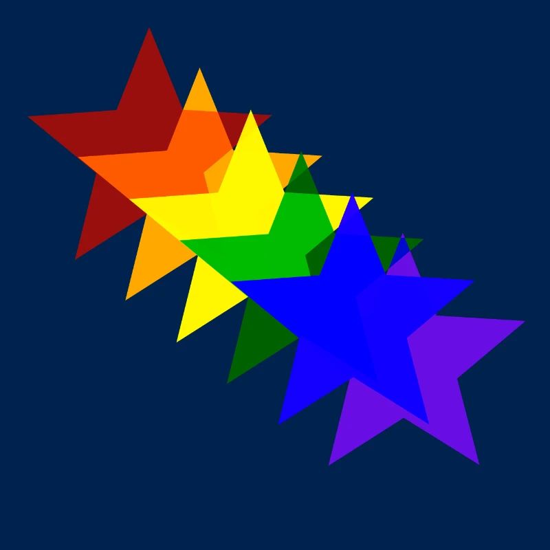 Bunte Sterne Regenbogen Geschenkidee