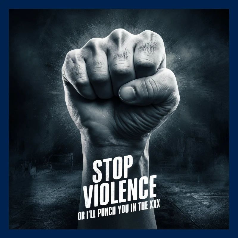 Stop Gewalt oder ich hau dir in die XXX