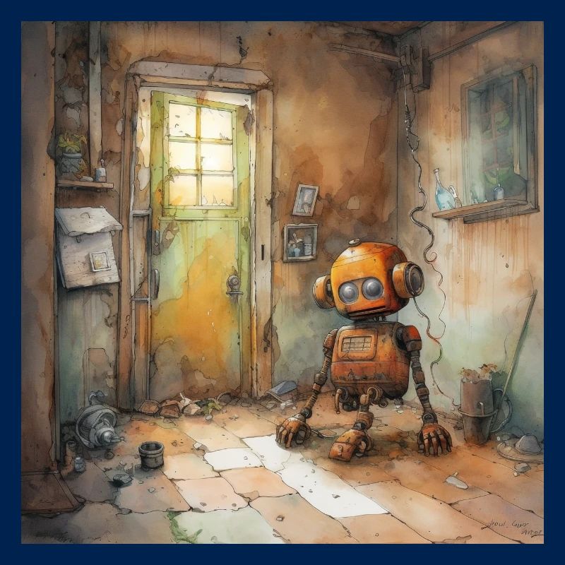Old Rusty Abandoned Robot 2