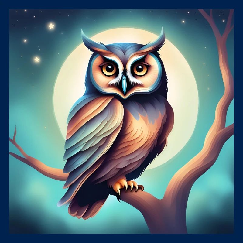 Eule träumerisch Gothic Geschenkidee Nacht