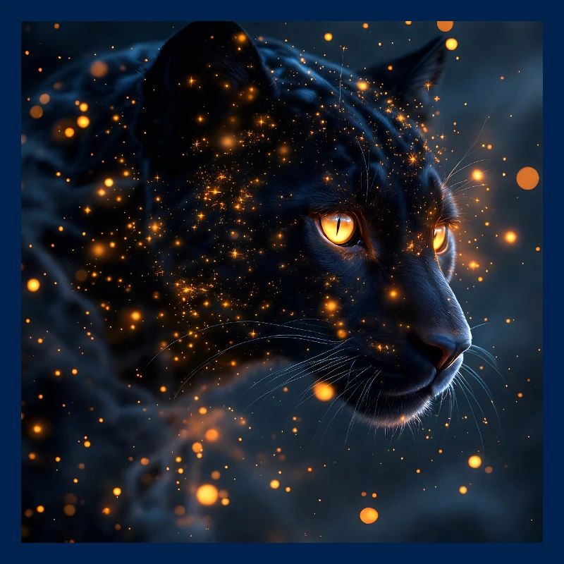 Krafttier Schwarzer Guepard