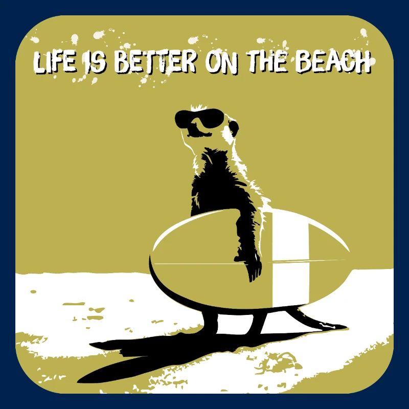 cooles Erdmännchen mit Surfboard