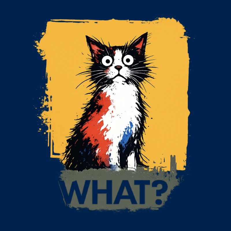 Bunte Katzenkunst mit WHAT