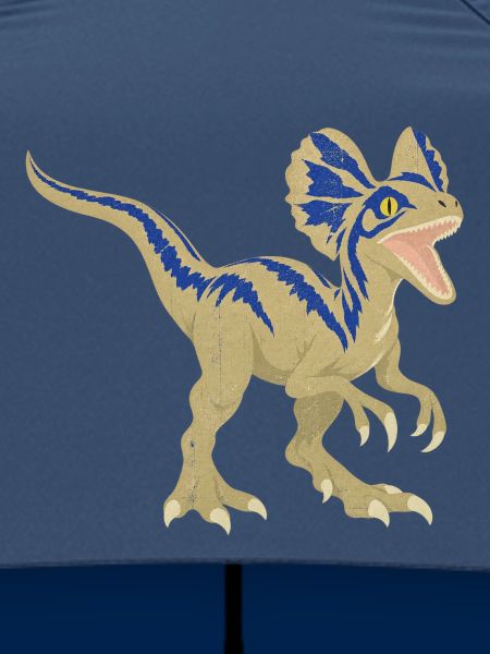 Azurblauer Dino mit Zackenmuster