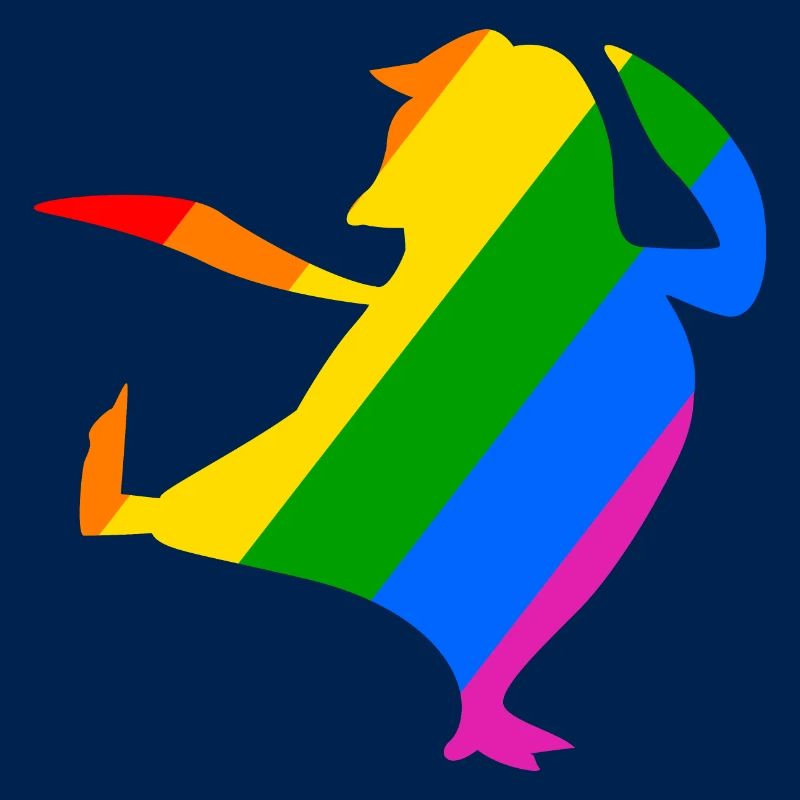 Rainbow Penguin Does Karate