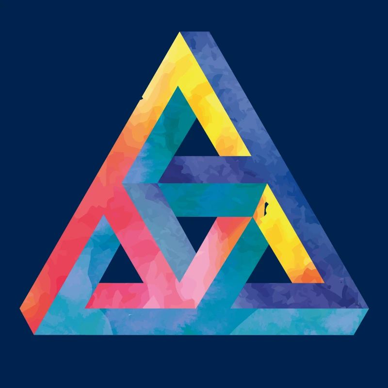 Optical illusion triangle Escher