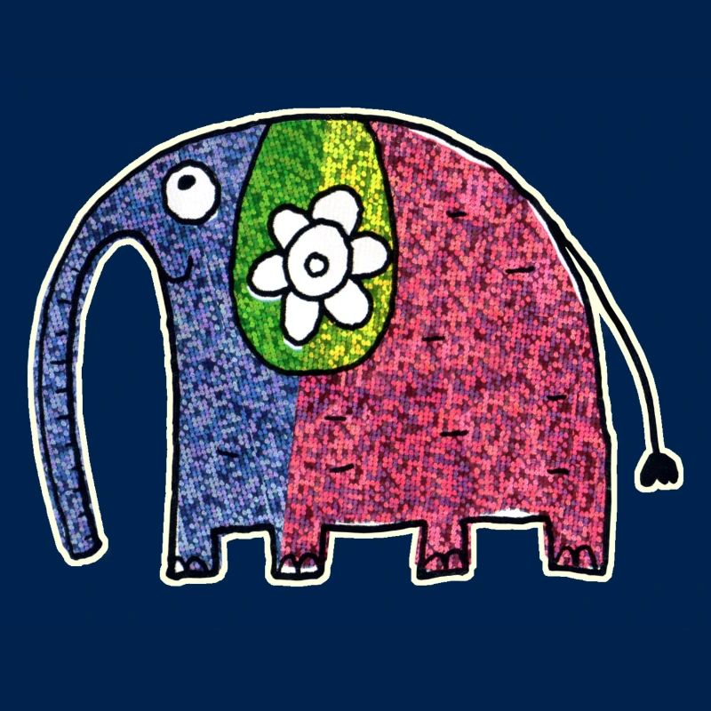 Süßer bunter Elefant Eli