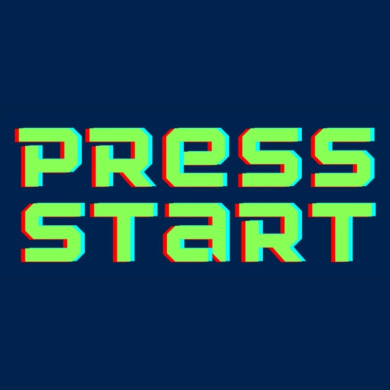 Press Start Arcade flipper vert fluo rétro