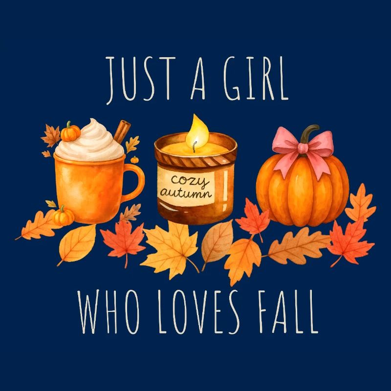 Nur ein Mädchen das Herbst liebt