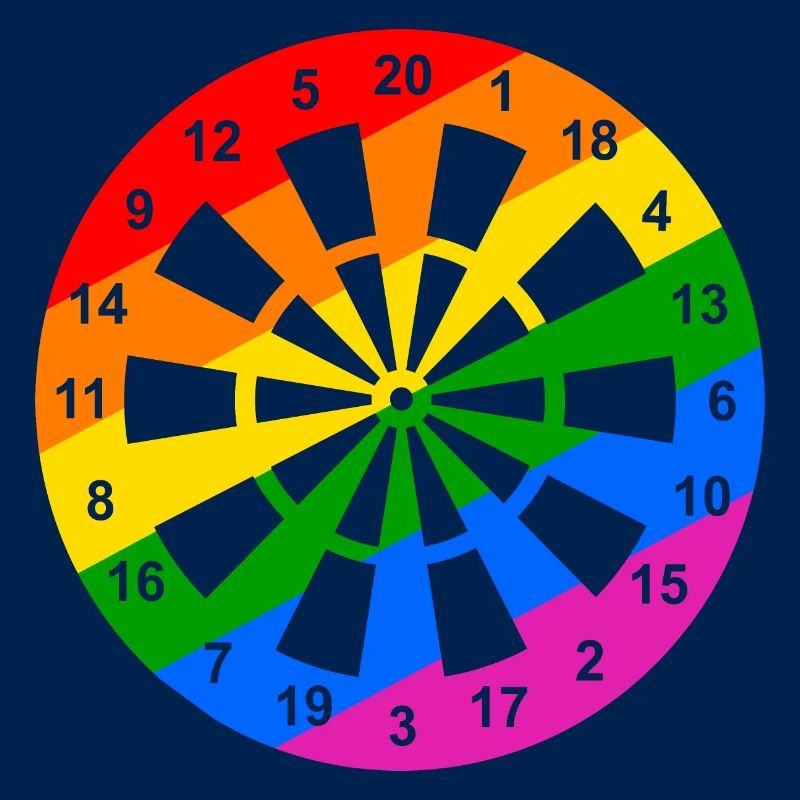 Regenbogen Dartscheibe