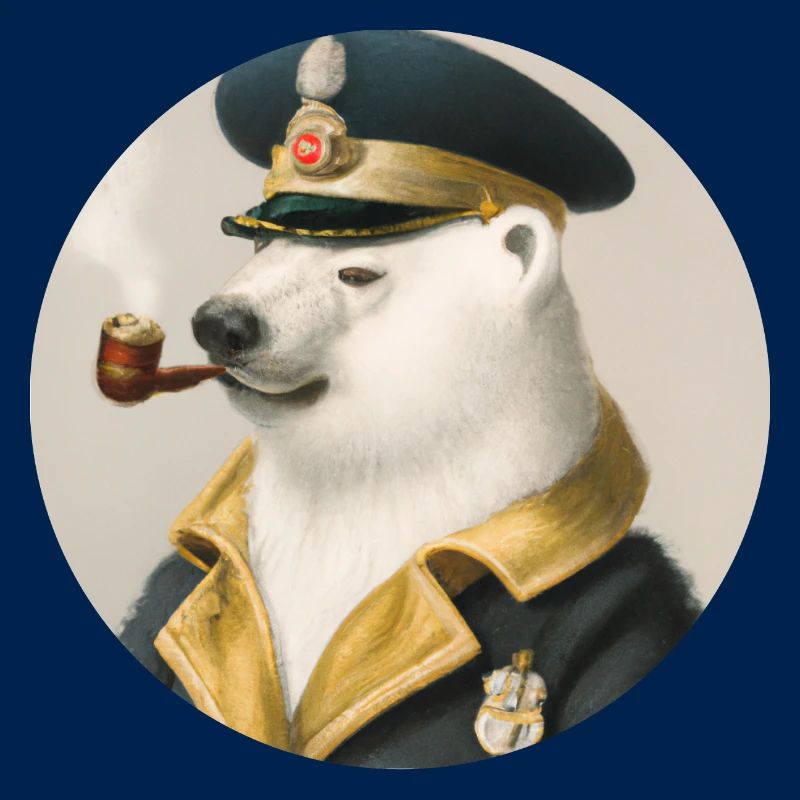 Alter Seebär - Eisbär mit Pfeife