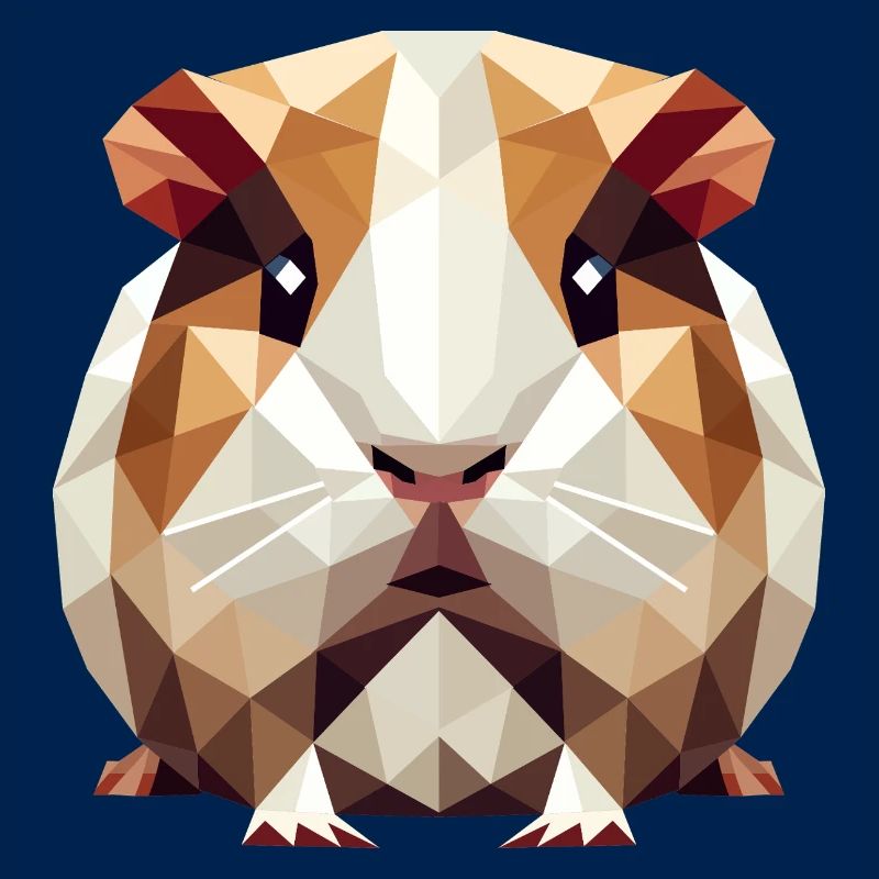 mignon cochon d’Inde dans le style low poly