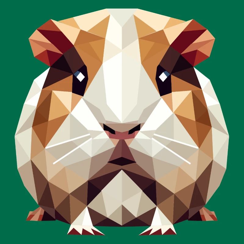 mignon cochon d’Inde dans le style low poly