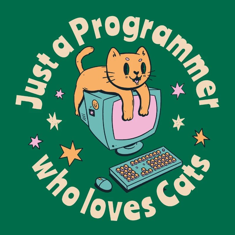 Nur ein Programmierer, der Katzen liebt