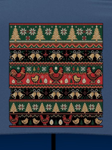 Hühnerhalter Weihnachts Strickdesign