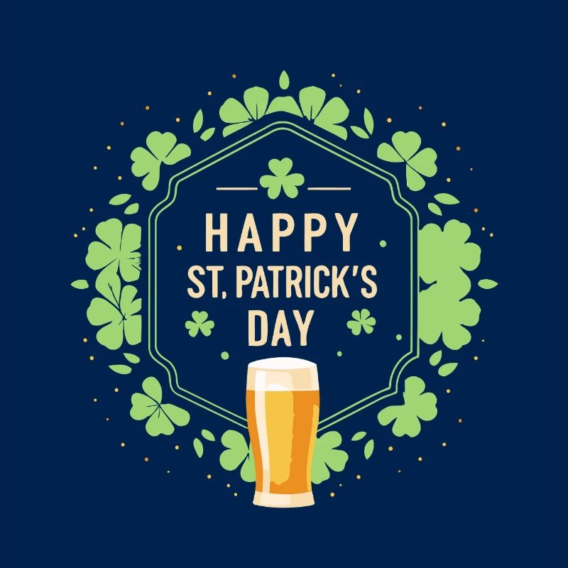 St. Patrick's Day Bier & Kleeblatt