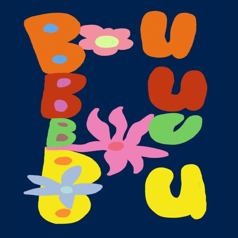 Bubble Bloom Groovy Buchstaben