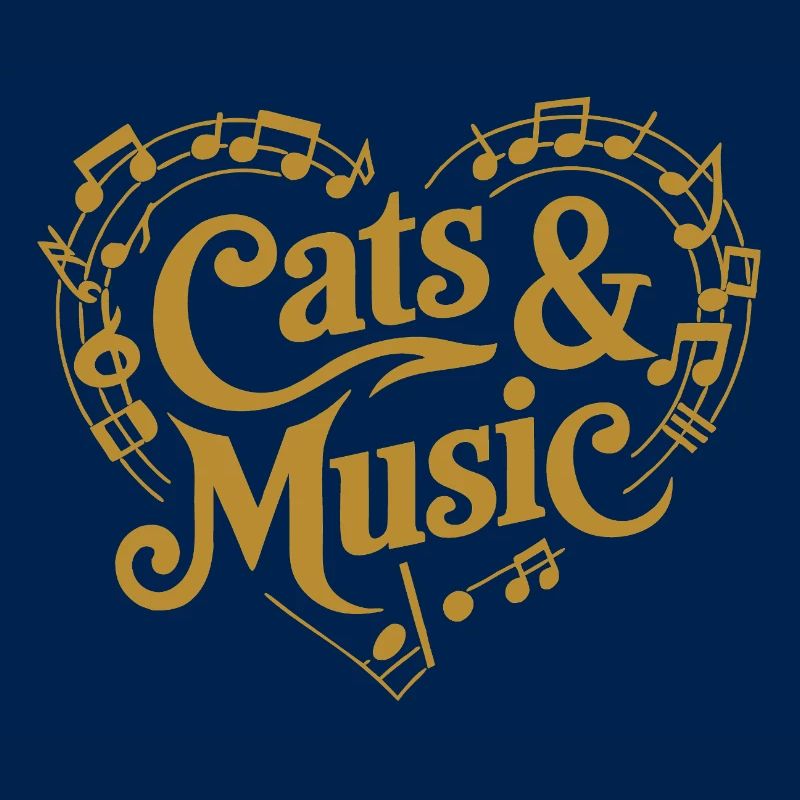Cats and Music Musical Notes and Staff