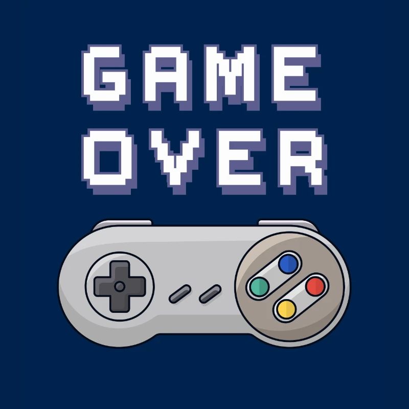 Game Over retro gaming controller