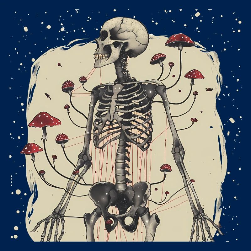 Morbid Horror Toadstool Skeleton