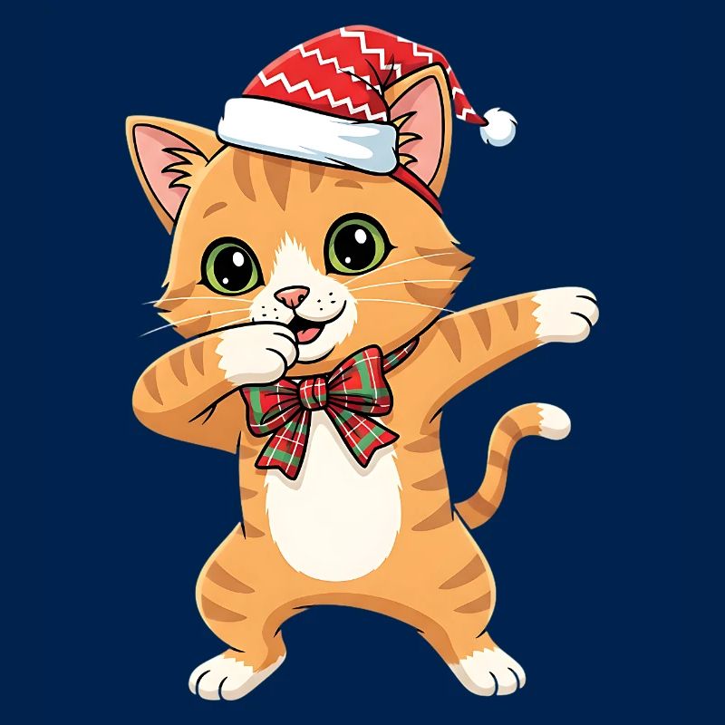 Funny Christmas cat dancing dabbing