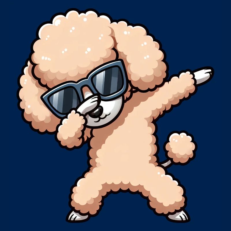 Cool Caniche Dab Pose Drôle
