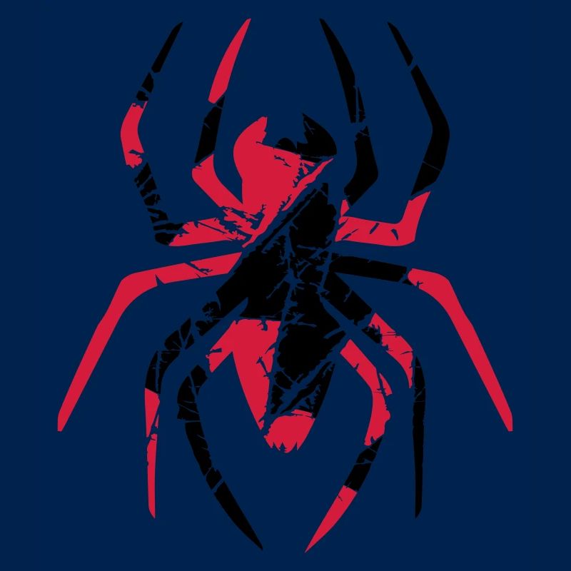 red scratch cracks spider logo design disgusting horror