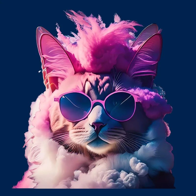 Idée cadeau chat coloré avec mohawk