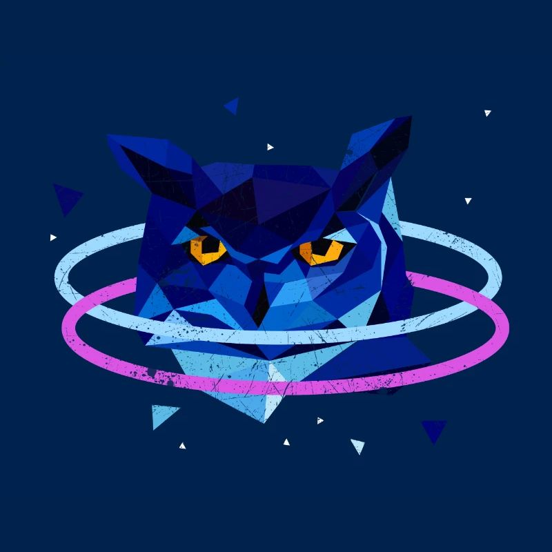 UHU EULE EULEN UHUS 90s 80s NEON MOTIVE GESCHENK